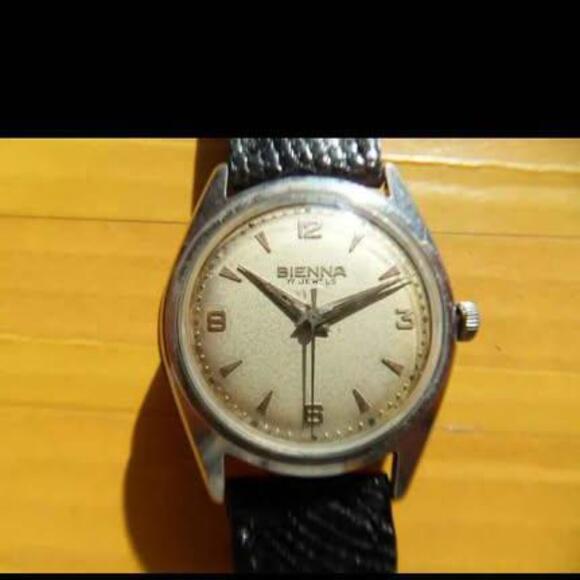 Very Collectible Rare 1960's SWISS BIENNA 17 Jewels Manual Men's Watch - Picture 1 of 9